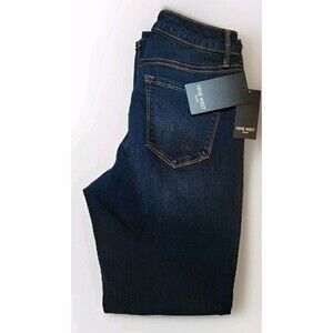 Nine West Jeans Grammercy High Rise Curvy Straight Leg Dark Size 6P Wome…